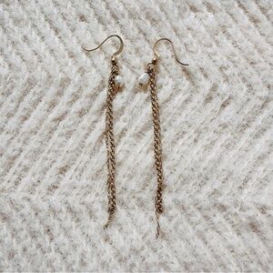 Elegant Gold Chain Drop Earrings